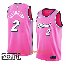 Maillot NBA Miami Heat Wayne Ellington 2 2018-19 Nike Rose Swingman - Enfant